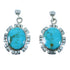 Turquoise Sterling Silver Southwest Post Dangle Earrings RX106461